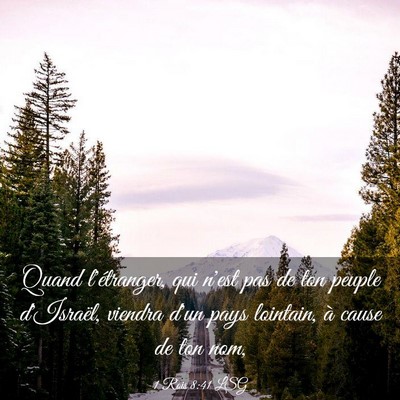Picture 03 - 1 Rois 8:41 LSG - Quand l'étranger, qui n'est pas de ton peuple - Bible Verse Picture