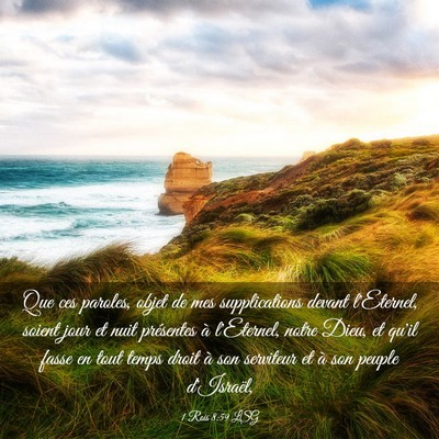 Picture 03 - 1 Rois 8:59 LSG - Que ces paroles, objet de mes supplications - Bible Verse Picture