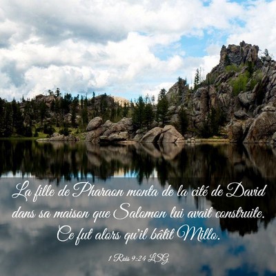 Picture 03 - 1 Rois 9:24 LSG - La fille de Pharaon monta de la cité de David - Bible Verse Picture