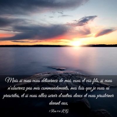 Picture 03 - 1 Rois 9:6 LSG - Mais si vous vous détournez de moi, vous et vos - Bible Verse Picture
