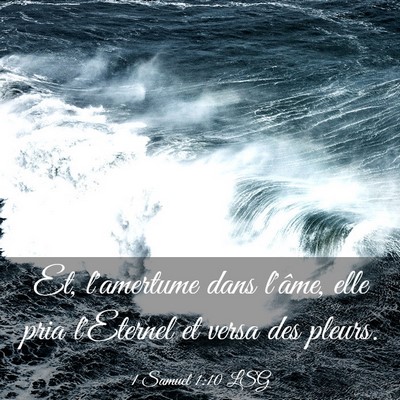 Picture 03 - 1 Samuel 1:10 LSG - Et, l'amertume dans l'âme, elle pria l'Eternel - Bible Verse Picture