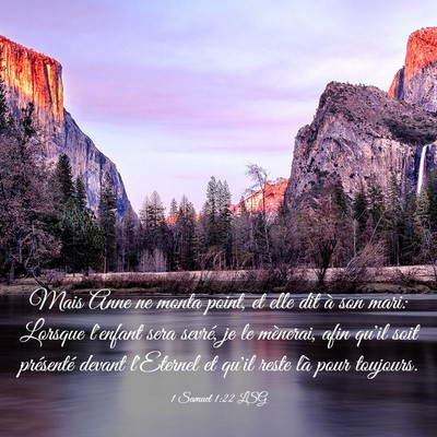 Picture 03 - 1 Samuel 1:22 LSG - Mais Anne ne monta point, et elle dit à son - Bible Verse Picture