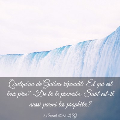 Picture 03 - 1 Samuel 10:12 LSG - Quelqu'un de Guibea répondit: Et qui est leur - Bible Verse Picture