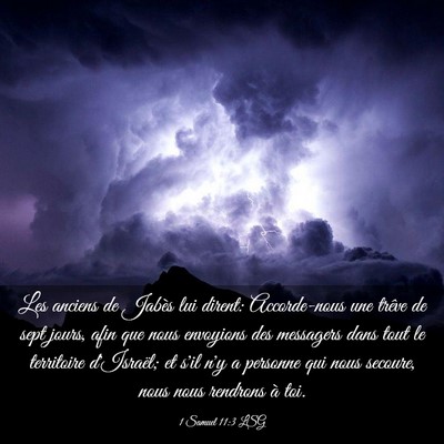 Picture 03 - 1 Samuel 11:3 LSG - Les anciens de Jabès lui dirent: Accorde-nous - Bible Verse Picture