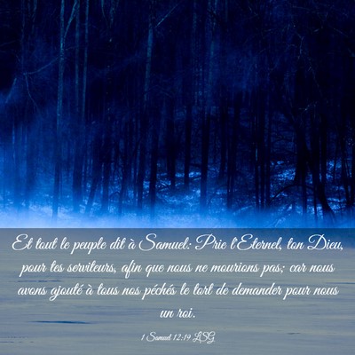 Picture 03 - 1 Samuel 12:19 LSG - Et tout le peuple dit à Samuel: Prie l'Eternel, - Bible Verse Picture