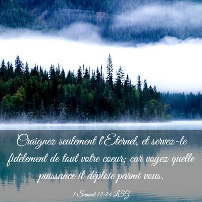 Picture 03 - 1 Samuel 12:24 LSG - Craignez seulement l'Eternel, et servez-le - Bible Verse Picture