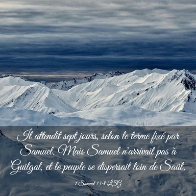 Picture 03 - 1 Samuel 13:8 LSG - Il attendit sept jours, selon le terme fixé par - Bible Verse Picture