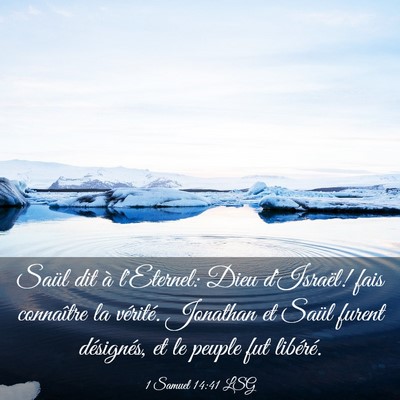 Picture 03 - 1 Samuel 14:41 LSG - Saül dit à l'Eternel: Dieu d'Israël! fais - Bible Verse Picture