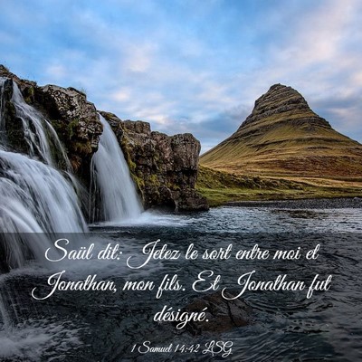 Picture 03 - 1 Samuel 14:42 LSG - Saül dit: Jetez le sort entre moi et Jonathan, - Bible Verse Picture