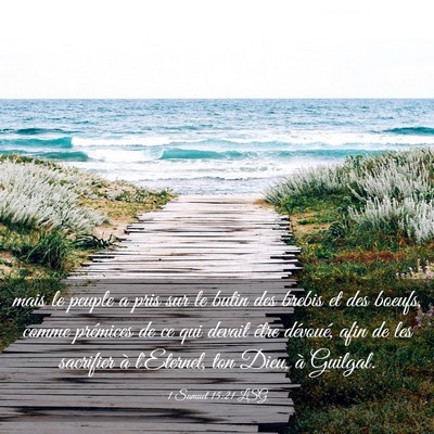 Picture 03 - 1 Samuel 15:21 LSG - mais le peuple a pris sur le butin des brebis et - Bible Verse Picture