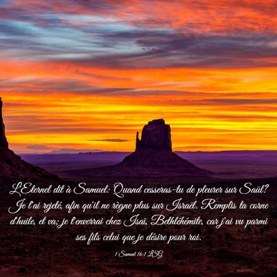 Picture 03 - 1 Samuel 16:1 LSG - L'Eternel dit à Samuel: Quand cesseras-tu de - Bible Verse Picture