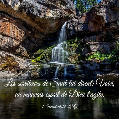 Picture 03 - 1 Samuel 16:15 LSG - Les serviteurs de Saül lui dirent: Voici, un - Bible Verse Picture