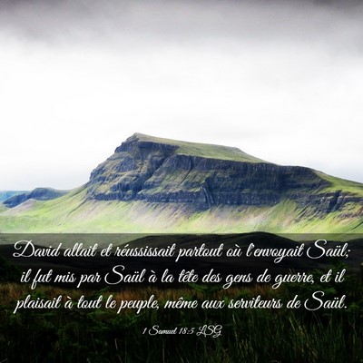 Picture 03 - 1 Samuel 18:5 LSG - David allait et réussissait partout où - Bible Verse Picture