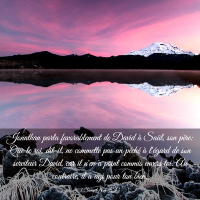 Picture 03 - 1 Samuel 19:4 LSG - Jonathan parla favorablement de David à Saül, - Bible Verse Picture