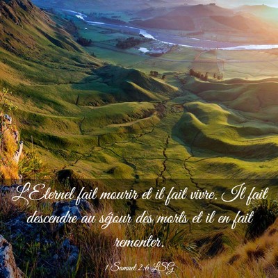 Picture 03 - 1 Samuel 2:6 LSG - L'Eternel fait mourir et il fait vivre. Il fait - Bible Verse Picture