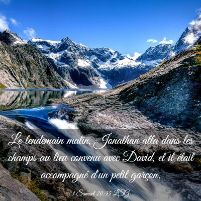 Picture 03 - 1 Samuel 20:35 LSG - Le lendemain matin, Jonathan alla dans les champs - Bible Verse Picture