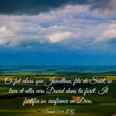 Picture 03 - 1 Samuel 23:16 LSG - Ce fut alors que Jonathan, fils de Saül, se leva - Bible Verse Picture
