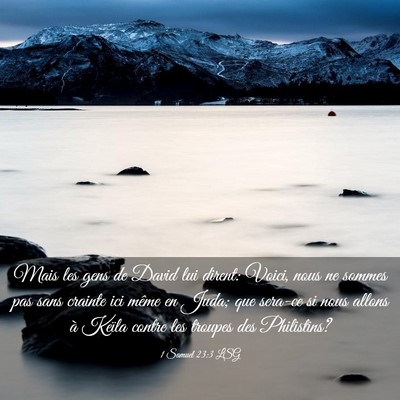 Picture 03 - 1 Samuel 23:3 LSG - Mais les gens de David lui dirent: Voici, nous ne - Bible Verse Picture