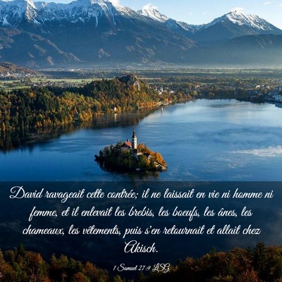 Picture 03 - 1 Samuel 27:9 LSG - David ravageait cette contrée; il ne laissait en - Bible Verse Picture