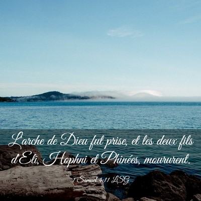 Picture 03 - 1 Samuel 4:11 LSG - L'arche de Dieu fut prise, et les deux fils - Bible Verse Picture