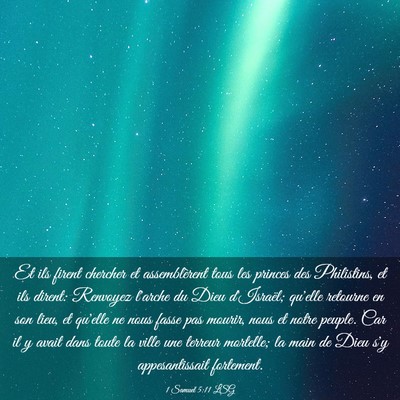Picture 03 - 1 Samuel 5:11 LSG - Et ils firent chercher et assemblèrent tous les - Bible Verse Picture