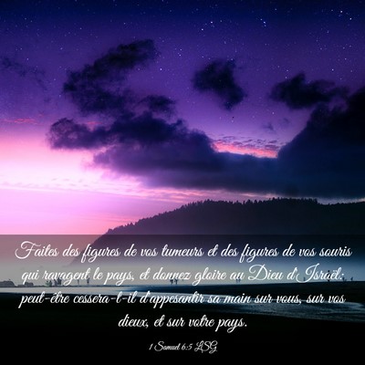 Picture 03 - 1 Samuel 6:5 LSG - Faites des figures de vos tumeurs et des figures - Bible Verse Picture