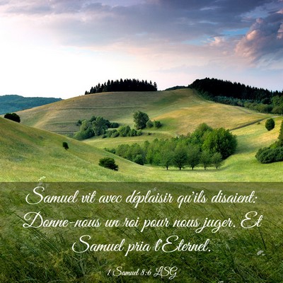 Picture 03 - 1 Samuel 8:6 LSG - Samuel vit avec déplaisir qu'ils disaient: - Bible Verse Picture