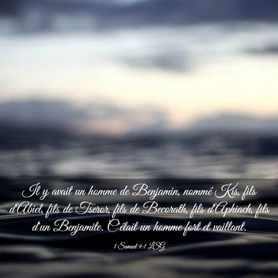Picture 03 - 1 Samuel 9:1 LSG - Il y avait un homme de Benjamin, nommé Kis, fils - Bible Verse Picture