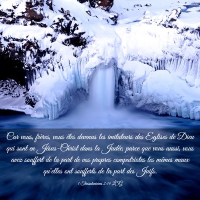 Picture 03 - 1 Thessaloniciens 2:14 LSG - Car vous, frères, vous êtes devenus les - Bible Verse Picture