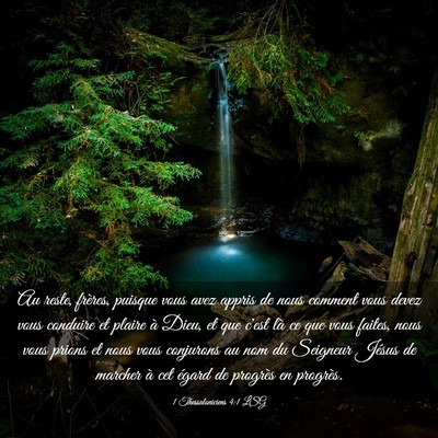 Picture 03 - 1 Thessaloniciens 4:1 LSG - Au reste, frères, puisque vous avez appris de - Bible Verse Picture