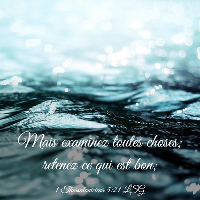Picture 03 - 1 Thessaloniciens 5:21 LSG - Mais examinez toutes choses; retenez ce qui est - Bible Verse Picture