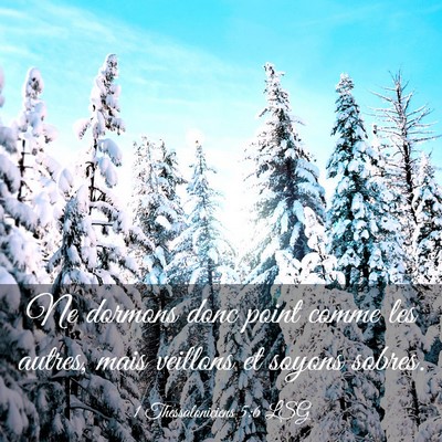 Picture 03 - 1 Thessaloniciens 5:6 LSG - Ne dormons donc point comme les autres, mais - Bible Verse Picture