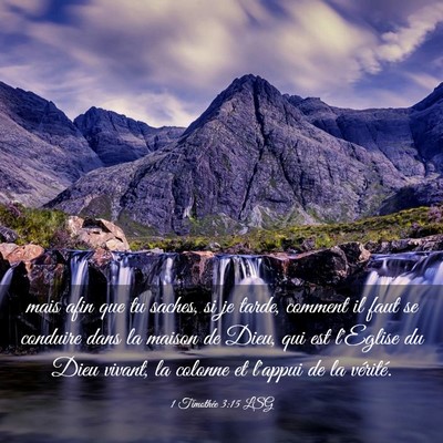 Picture 03 - 1 Timothée 3:15 LSG - mais afin que tu saches, si je tarde, comment il - Bible Verse Picture