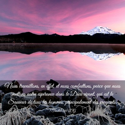 Picture 03 - 1 Timothée 4:10 LSG - Nous travaillons, en effet, et nous combattons, - Bible Verse Picture