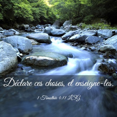 Picture 03 - 1 Timothée 4:11 LSG - Déclare ces choses, et - Bible Verse Picture