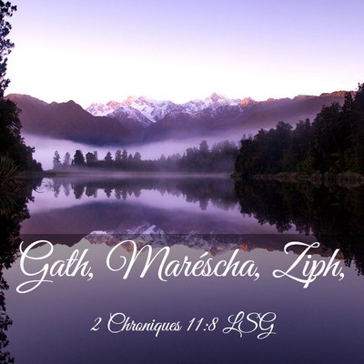 Picture 03 - 2 Chroniques 11:8 LSG - Gath, Maréscha, - Bible Verse Picture