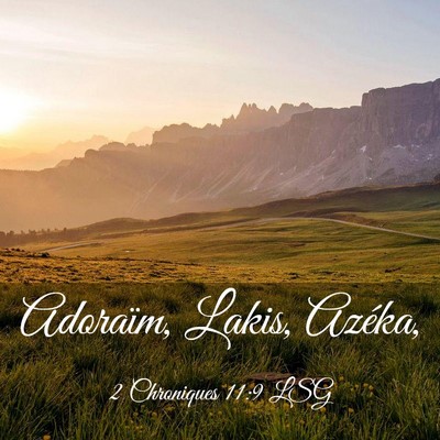 Picture 03 - 2 Chroniques 11:9 LSG - Adoraïm, Lakis, - Bible Verse Picture