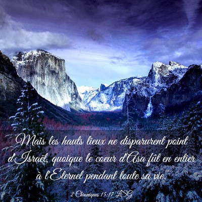 Picture 03 - 2 Chroniques 15:17 LSG - Mais les hauts lieux ne disparurent point - Bible Verse Picture