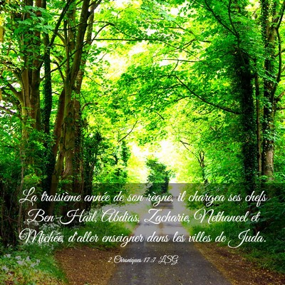 Picture 03 - 2 Chroniques 17:7 LSG - La troisième année de son règne, il chargea - Bible Verse Picture