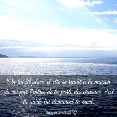 Picture 03 - 2 Chroniques 23:15 LSG - On lui fit place, et elle se rendit à la maison - Bible Verse Picture