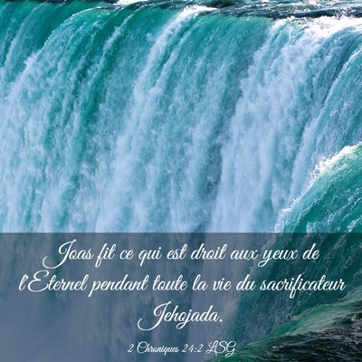 Picture 03 - 2 Chroniques 24:2 LSG - Joas fit ce qui est droit aux yeux de l'Eternel - Bible Verse Picture