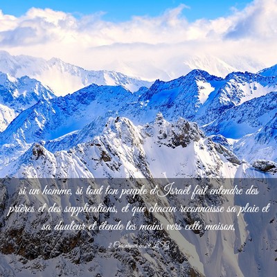 Picture 03 - 2 Chroniques 6:29 LSG - si un homme, si tout ton peuple d'Israël fait - Bible Verse Picture