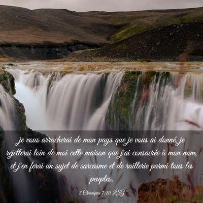 Picture 03 - 2 Chroniques 7:20 LSG - je vous arracherai de mon pays que je vous ai - Bible Verse Picture
