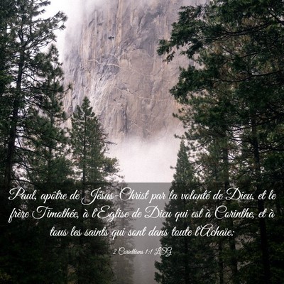 Picture 03 - 2 Corinthiens 1:1 LSG - Paul, apôtre de Jésus-Christ par la volonté de - Bible Verse Picture