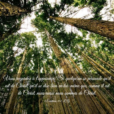 Picture 03 - 2 Corinthiens 10:7 LSG - Vous regardez à l'apparence! Si quelqu'un se - Bible Verse Picture