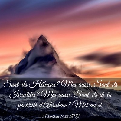 Picture 03 - 2 Corinthiens 11:22 LSG - Sont-ils Hébreux? Moi aussi. Sont-ils - Bible Verse Picture