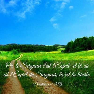 Picture 03 - 2 Corinthiens 3:17 LSG - Or, le Seigneur c'est l'Esprit; et là où est - Bible Verse Picture