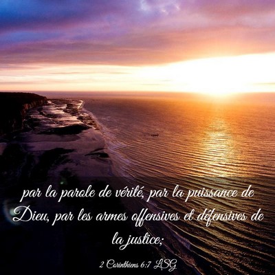 Picture 03 - 2 Corinthiens 6:7 LSG - par la parole de vérité, par la puissance de - Bible Verse Picture