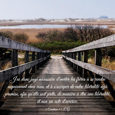 Picture 03 - 2 Corinthiens 9:5 LSG - J'ai donc jugé nécessaire d'inviter les frères - Bible Verse Picture