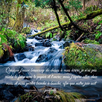 Picture 03 - 2 Jean 1:12 LSG - Quoique j'eusse beaucoup de choses à vous - Bible Verse Picture